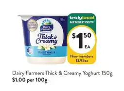 Farmer Jack's Dairy Farmers Thick & Creamy Yoghurt offer