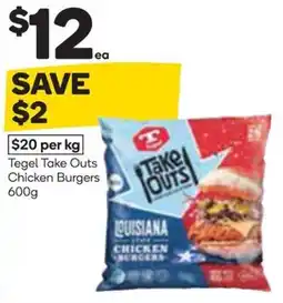 Woolworths Tegel Take Outs Chicken Burgers offer