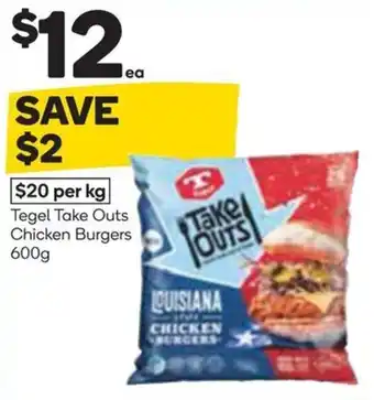 Woolworths Tegel Take Outs Chicken Burgers offer