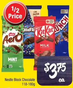 Farmer Jack's Nestle Block Chocolate offer