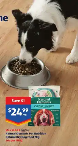 ALDI Natural Elements Natural Dry Dog Food offer