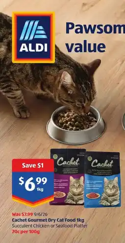 ALDI Cachet Gourmet Dry Cat Food offer