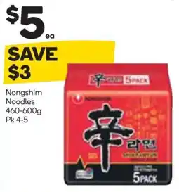 Woolworths Nongshim Noodles offer