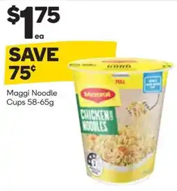 Woolworths Maggi Noodle Cups offer