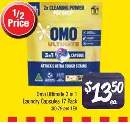 Farmer Jack's Omo Ultimate 3 in 1 Laundry Capsules offer