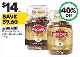 Woolworths Moccona Classic Freeze Dried Coffee offer