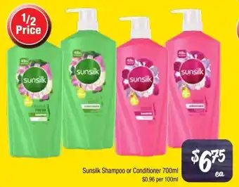 Farmer Jack's Sunsilk Shampoo or Conditioner offer