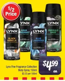 Farmer Jack's Lynx Fine Fragrance Collection Body Spray offer