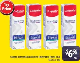 Farmer Jack's Colgate Toothpaste Sensitive Pro Relief Active Repair offer