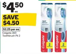 Woolworths Colgate 360 Toothbrush offer