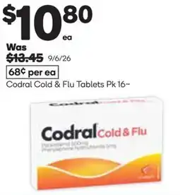 Woolworths Codral Cold & Flu Tablets offer