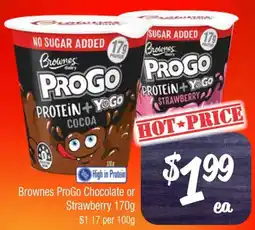 Farmer Jack's Brownes ProGo Chocolate or Strawberry offer