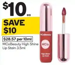 Woolworths MCoBeauty High Shine Lip Stain offer
