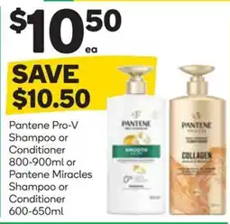 Woolworths Pantene Shampoo or Conditioner offer