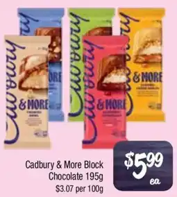 Farmer Jack's Cadbury & More Block Chocolate offer