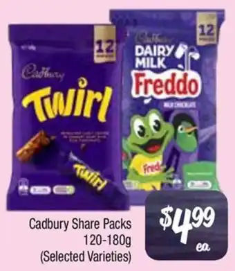 Farmer Jack's Cadbury Share Packs offer