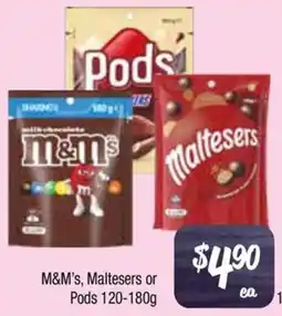 Farmer Jack's M&M's Maltesers or Pods offer
