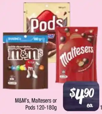 Farmer Jack's M&M's Maltesers or Pods offer