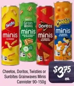 Farmer Jack's Cheetos, Doritos, Twisties or Sunbites Grainwaves Minis offer