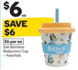 Woolworths Zak Bamboo Babyccino Cup - Assorted offer