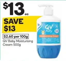 Woolworths QV Baby Moisturising Cream offer