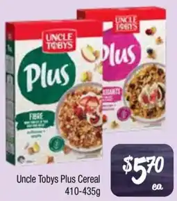 Farmer Jack's Uncle Tobys Plus Cereal offer