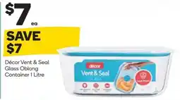 Woolworths Décor Vent & Seal Glass Oblong Container offer
