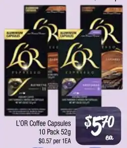 Farmer Jack's L'OR Coffee Capsules offer