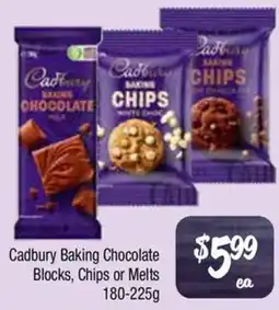 Farmer Jack's Cadbury Baking Chocolate Blocks, Chips or Melts offer