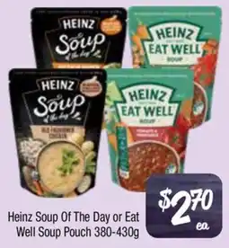 Farmer Jack's Heinz Soup Of The Day or Eat Well Soup Pouch offer