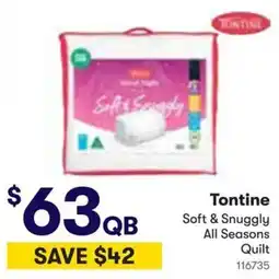 Woolworths Tontine Soft & Snuggly All Seasons Quilt offer