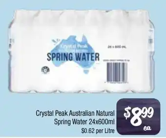 Farmer Jack's Crystal Peak Australian Natural Spring Water offer
