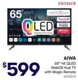 Woolworths Aiwa 65" 4K QLED WebOS Hub TV with Magic Remote offer