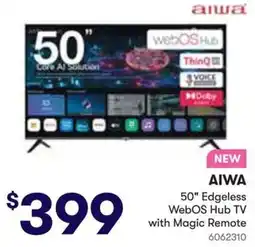 Woolworths Aiwa 50" Edgeless WebOS Hub TV with Magic Remote offer
