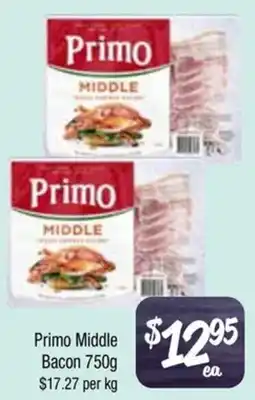 Farmer Jack's Primo Middle Bacon offer