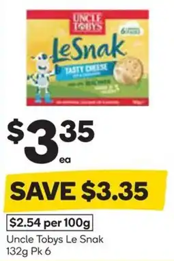 Woolworths Uncle Tobys Le Snak offer