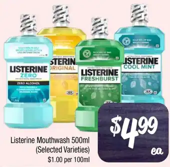 Farmer Jack's Listerine Mouthwash offer