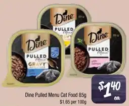 Farmer Jack's Dine Pulled Menu Cat Food offer