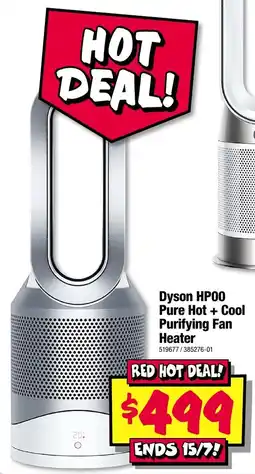 JB Hi-Fi Dyson HP00 Pure Hot + Cool Purifying Fan Heater offer