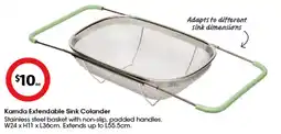 Coles Kamda Extendable Sink Colander offer