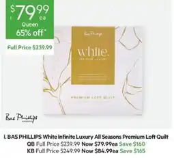 Harris Scarfe Bas Phillips White Infinite Luxury All Seasons Premium Loft Quilt offer