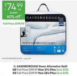 Harris Scarfe Gainsborough Down Alternative Quilt offer