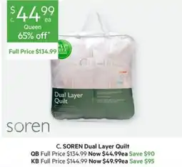 Harris Scarfe Soren dual layer quilt offer