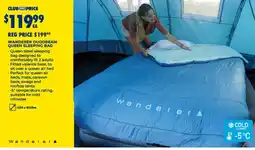 BCF Wanderer Duodream Queen Sleeping Bag offer