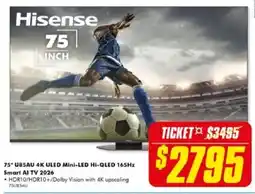 The Good Guys Hisense 75 inch Smart AI TV 2026 offer