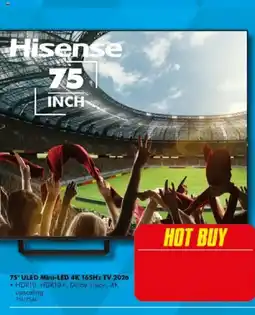 The Good Guys Hisense 75" ULED Mini-LED 4K 165Hz TV 2026 offer
