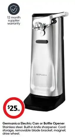 Coles Germanica Electric Can or Bottle Opener offer
