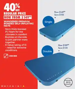 BCF Wanderer Premium Bonded Self-Inflating Mats offer