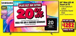 JB Hi-Fi Samsung 65" Mini-LED 4K Smart AI TV offer