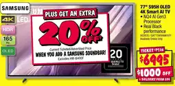 JB Hi-Fi Samsung 77" S95H OLED 4K Smart AI TV offer